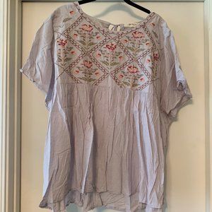 A Beautiful Soul Embroidery Detail Top